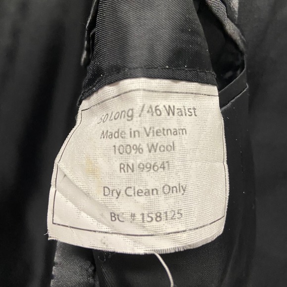 Lineal Juomo Wool Sport Blazer Jacket Suit 3 Button Black 50L - Picture 6 of 7